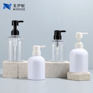 Flacon pompe transparent en PET Minnie pour lotion, savon, shampoing, crème pour le corps - 300ml, 400ml, 500ml, 600ml - Product Image 3