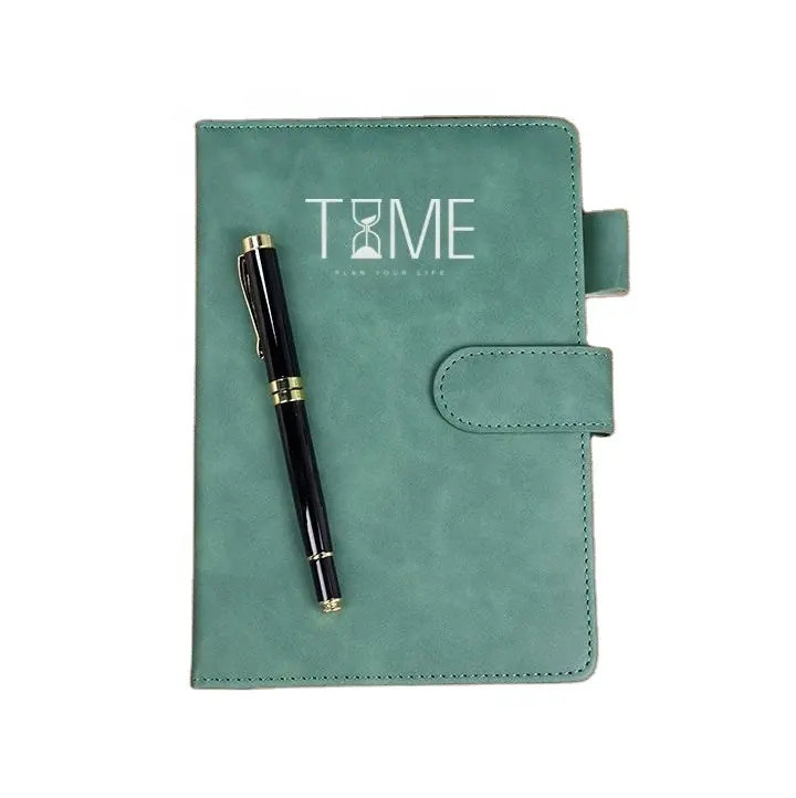 Pen Insert Magnetic Plush Texture A5 Notepad business pu leather notebook customizable