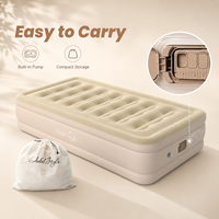 Vente en gros de matelas autogonflants pour adultes, voyage, camping, matelas gonflable de haute qualité pour lit pneumatique simple à usage intérieur