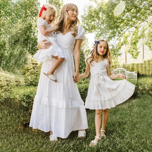 Madre e <span class=keywords><strong>figlia</strong></span> festa Casual <span class=keywords><strong>compleanno</strong></span> abito in cotone mamma e Me abiti da principessa - Product Image 1