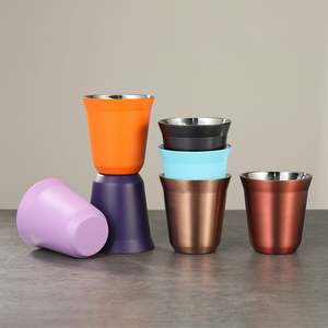 <span class=keywords><strong>Tasse</strong></span> de voyage 80ml/160ml avec logo personnalisé <span class=keywords><strong>Tasse</strong></span> <span class=keywords><strong>à</strong></span> <span class=keywords><strong>café</strong></span> expresso italienne <span class=keywords><strong>à</strong></span> <span class=keywords><strong>double</strong></span> <span class=keywords><strong>paroi</strong></span> en acier inoxydable 304 Thermos avec couvercle - Product Image 3