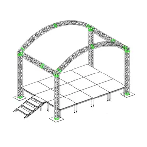 Marco de aluminio Stage Goal Post Truss Spigot Square Box Gate Truss altavoz truss