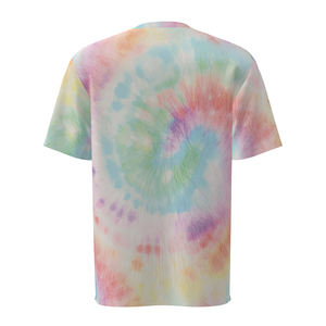 T-shirts Tie Dye en polyester blanchi T-shirts pour femmes de grande taille avec logo personnalisé Design de mode Transfert de chaleur Fabriqué en usine en BD - Product Image 4