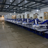 Machine de sérigraphie textile automatique pour t-shirt ovale 4 couleurs