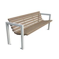 Banc en bois composite résistant à la rouille, pour l'extérieur, résistant aux intempéries, usage commercial, robuste, pour les parcs municipaux, sièges publics