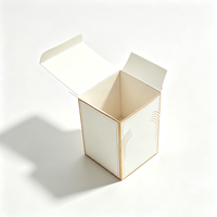 Boîte d'expédition en carton ondulé bicolore personnalisée avec bordure dorée, pliable, boîte en papier de luxe pour l'emballage de produits cosmétiques et cadeaux