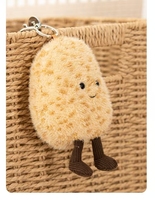 Llavero de Peluche Personalizado con Diseño de Patata Sonriente, Ideal como Regalo para Estudiantes