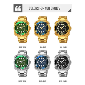 Reloj Deportivo para Hombre, Estilo Buceo, Resistente al Agua, de Cuarzo, con Correa de Acero Inoxidable, para Hombres/Estudiantes - Product Image 3