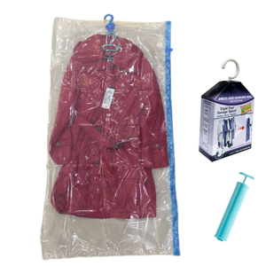 Sac de rangement sous vide à fermeture éclair en plastique étanche aux insectes sacs de rangement de <span class=keywords><strong>couette</strong></span> sacs de rangement de vêtements sac de rangement suspendu organisateur - Product Image 1