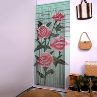 Stores à enroulement en bambou perlé de haute qualité, faits à la main, à motif vertical, séparateur de pièce, décoration intérieure, écologiques, OEM disponible, mariages