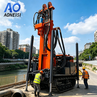 Foreuse hydraulique diesel montée sur chenilles de 260 m pour puits d'eau, irrigation et approvisionnement en eau