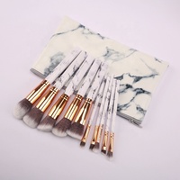 Jessup — ensemble de pinceaux de maquillage marbré, brosses de cosmétique de haute qualité, Logo personnalisable, quantité minimale de commande, 10 pièces
