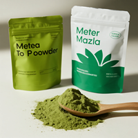 Sacs pochette debout avec finition mate personnalisée et fermeture à glissière étanche à l'humidité pour poudre de matcha sac en mylar