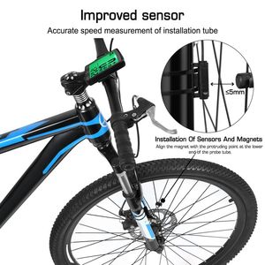 Không thấm Nước Xe Đạp máy tính với đèn nền LED Xe Đạp Đồng hồ tốc độ đo dặm calorie truy cập và hiển thị nhiệt độ - Product Image 4