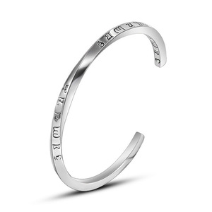 สร้อยข้อมือเหล็กไทเทเนียมพร้อมมนต์หกพยางค์เครื่องประดับของขวัญสำหรับทุกเพศ SZ043 - Product Image 5