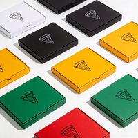 Boîte à pizza en carton blanc personnalisée, écologique, design Firenldy avec gaufrage, laminage mat, revêtement UV pour emballage papier