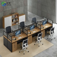 Solution clé en main pour l'aménagement de bureaux : Poste de travail modulaire en mélamine pour projets d'entreprise (vente en gros)