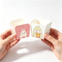 Moules à gâteau en papier carrés Hokkaido, doublures pour gâteau chiffon, compatibles friteuse à air, mini moules à gâteau et muffins pour enfants à motifs de dessins animés