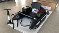 Offre Spéciale usine pas cher prix PVC simple pliant noir bateau gonflable en aluminium fond dur avec dossier et siège pour la pêche