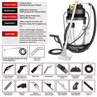 Nettoyeur professionnel industriel et commercial électrique 220V haute pression à mousse et vapeur pour canapés et tapis, machine de nettoyage humide et sec 20L pour voiture et maison