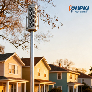 Poste de Alumbrado Público de Acero Galvanizado en Caliente Hepu, Poligonal, de 5M-35M, con Luces Solares de Alta Calidad para Exteriores - Product Image 1