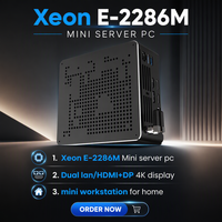 Mini Servidor Xeon E-2176M/2186M/2276M/2286M Compatible con RAM ECC, LAN Dual, Win11 Proxmox/ESXi, Homelab, Oficina, PC Compacta para Estación de Trabajo