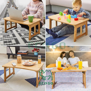 Nouvel arrivage Lit d'ordinateur portable incurvé Bureau Pieds pliables Table de plateau de lit en bambou Bureau d'ordinateur portable Bureau pour ordinateur portable Mobilier de maison - Product Image 5