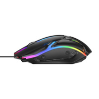 Ergonomic Mini Waterproof Optical 3D RGB Backlit 3-Button Gaming Mouse USB Wired High DPI LED for Laptop/Desktop Both Hands
