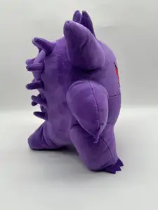 Hot Selling Pokemoned Large Size Gengar Plush Toy 12 Inches Purple Ghost Evolution Standing Plush Doll