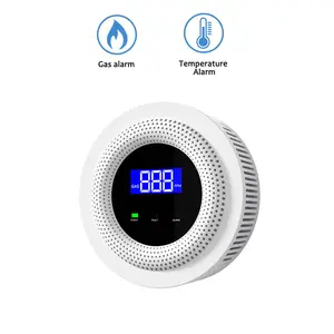 tuya wifi smart methane natural gas leak and temperature detector sensor for housing work with smartlife and IFTTT