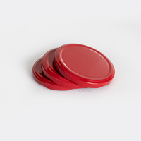 Capuchon en métal multicolore personnalisé de 82 mm, blanc doré, pour bocal en verre