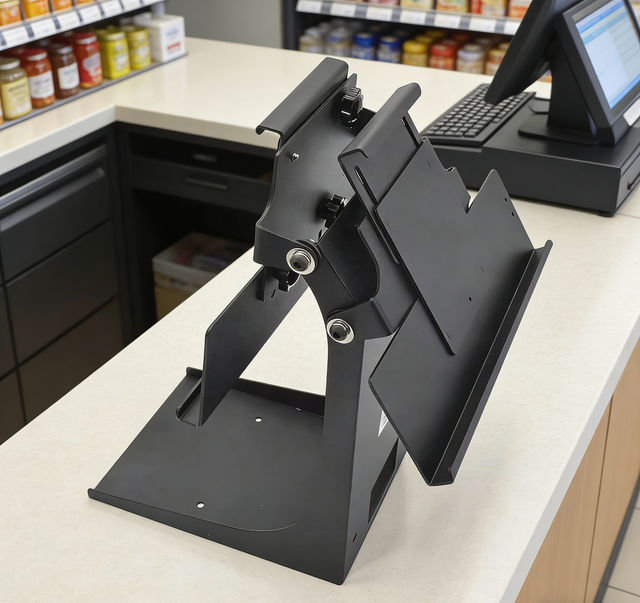WOSO Durable 14inch POS Holder Touch Screen Stand iPad POS Cash Register Stand 97/37 Rotatable Angle Adjustment Cold-rolled