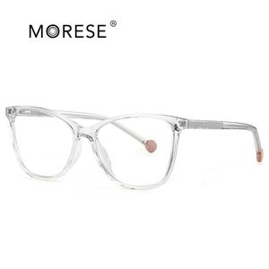 XINLI2030 Elegantes Gafas de Lectura y Ordenador de Material TR90 Azul Transparente con Patrón Geométrico, Montura Óptica Femenina Anti-Luz Azul - Product Image 6