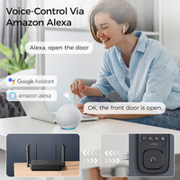 Serrure de porte intelligente LNDU WL01 avec application Tuya, télécommande, mot de passe, empreinte digitale, déverrouillage sans clé, compatible Google Alexa, serrure numérique vocale