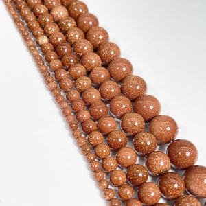 Groothandel Smooth Gold Zandsteen Edelsteen Losse Kralen Voor Sieraden Maken Diy Handgemaakte Ambachten 4Mm 6Mm 8Mm 10mm 12Mm 14Mm - Product Image 4