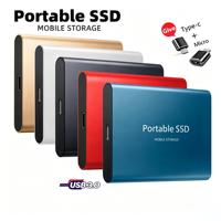 SSD Portatile 1TB 2TB 4TB Opzionale 50GB Disco Rigido Esterno Type-C USB 3.1 ad Alta Velocità per Laptop