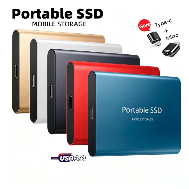 Portable 1TB 2TB SSD 4TB Optional 50GB External Hard Drive Type-C USB 3.1 High Speed Mobile Hard Disks for Laptops
