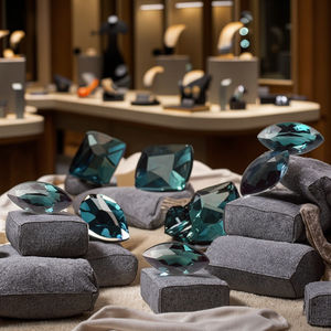 การเปลี่ยนแปลงสีธรรมชาติอัญมณีอเล็กซานดราตรีตขนาดตัดที่กําหนดเองรูปร่างขายส่งคุณภาพสูง Marquise แกะสลักพื้นผิวอัญมณีอเล็กซานดรอ - Product Image 1