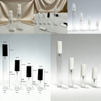 Flacons en verre miniatures transparents rechargeables de 1 ml, 2 ml, 3 ml, 5 ml pour huiles essentielles, échantillons de parfum, bouteilles de test avec pompe sérigraphiée – Vente en gros