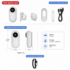 Caméra pour animaux de compagnie, best-seller, 1080P, montée sur collier pour chiens et chats, enregistrement de vlog, caméra de collier pour animaux - Product Image 6
