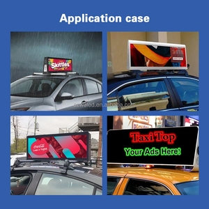 Doble cara a todo color IP65 impermeable HD P3mm LED desplazamiento Pantalla de texto Taxi techo superior publicidad señalización Digital - Product Image 6