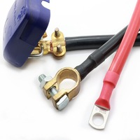 Câble de masse de batterie de voiture 2 AWG 35mm² rouge noir en cuivre pur avec bornes annulaires en PVC, longueur personnalisée, pièces de rechange automobiles
