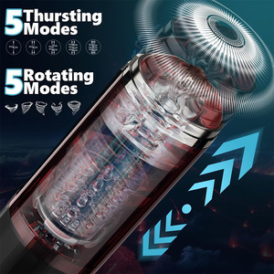 SY GM-325 Dual-<b>Vibration</b> Telescopic Electric Male Masturbator Thrusting Rotating Automatic Masturbation Cup Sex Toy - Product Image 3