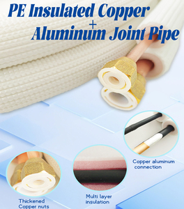 Jh sản xuất giá rẻ nhôm-đồng Ống cách nhiệt đường ống điều hòa không khí cài đặt Kit với Flare Nuts - Product Image 3