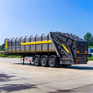 China Manufacturer 3 Axle 47cbm Mobile Waste Garbage Collection Truck Trailer Compressed Compactor Garbage Semi Trailer - Product Image 4