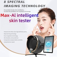Analyseur de peau intelligent Max-AI, reconnaissance faciale par apprentissage profond, imagerie spectrale 8 spectres, scanner facial 36MP, salon