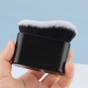 Single Makeup Brush Synthetic Hair Copper Ferrule Metal Handle <b>Foundation</b> Brush Face Use Large Wave Shape - Product Image 4