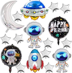 Ballons Astronaute, Cosmonaute, Fusée, Avion, Étoile, Lune, Hélium pour Fête d'Anniversaire Garçon - Fournitures de Décoration - Product Image 1