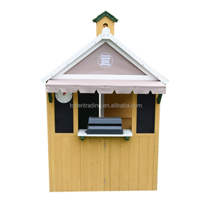 Casa de Juegos de Madera Resistente para Niños, Tienda de Juego para Exteriores con Estación de Servicio, Buzón y Chimenea Decorativa - Product Image 3