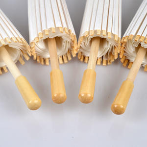 Ywbeyond festa di nozze bomboniere regali ombrelli di carta personalizzazione fai da te disegno fatto a mano in bianco manico in legno ombrello di carta - Product Image 5